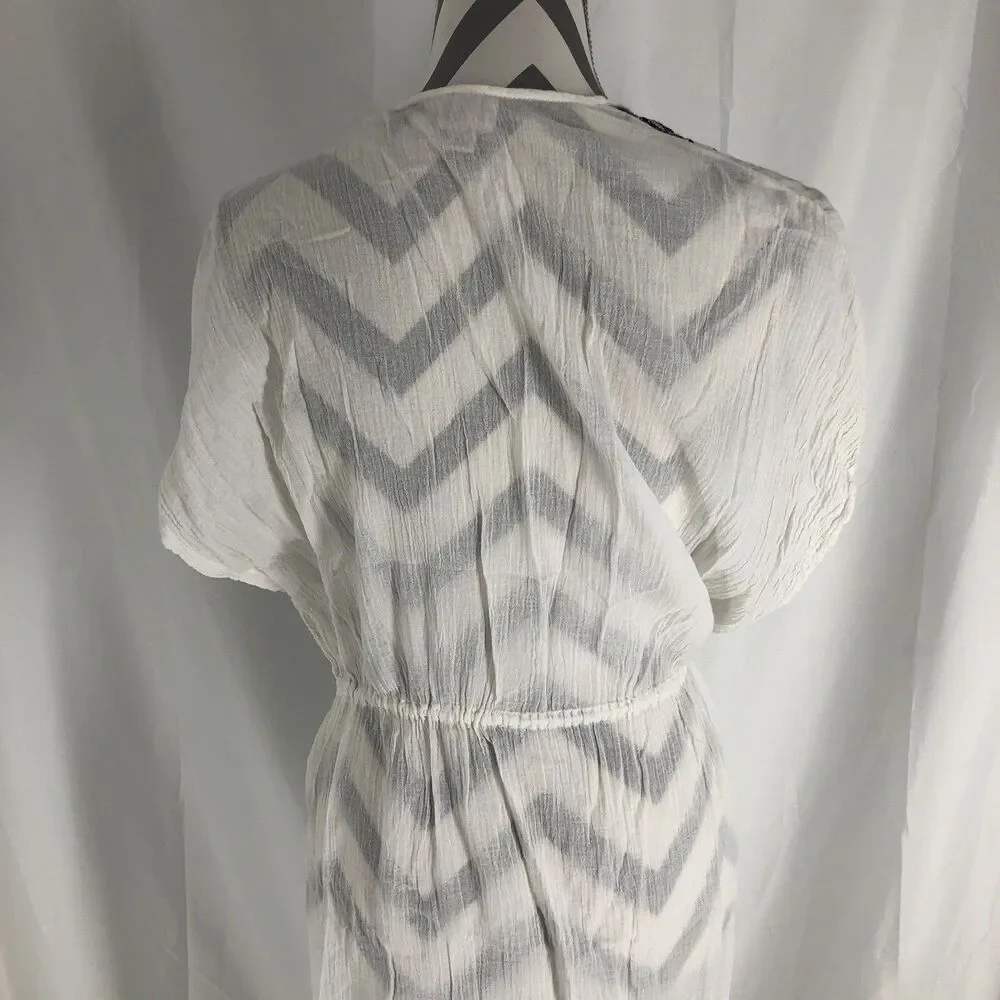 Merona Women's Lightweight Embroided Boho Swim Coverup Size Small